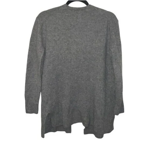 Madewell Kent Women's Sweater Cardigan Grey Merino Wool Blend Open Front XS - Picture 2 of 8